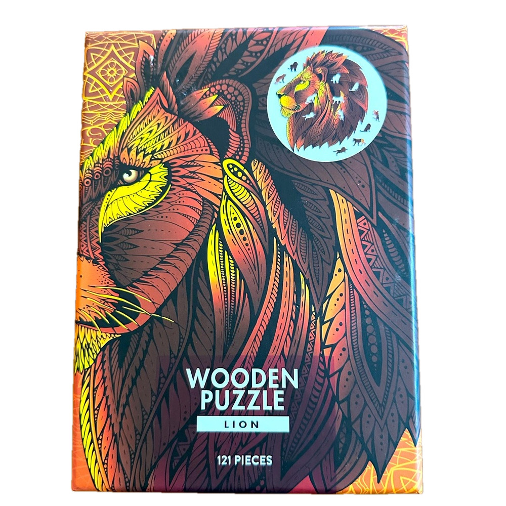 Wooden Jigsaw puzzle Lion 121 pieces NIB
